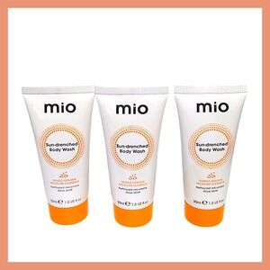 3 x Mio Sun-Drenched Body Wash Gentle Golden Micellar Cleanser 1oz / 30ml New